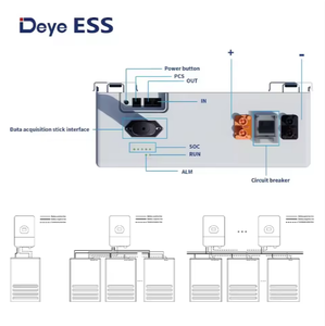 Système d'onduleur solaire hybride Deye ESS Battery RW-F10.2-B LV 51.2V 200Ah 10.24kWh, batterie LiFePO4, IP54, montage mural, énergie domestique - Product Image 3