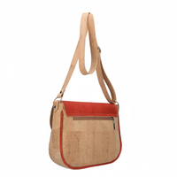 Sac Bandoulière en Liège Portugais Bicolore pour Femmes Mini Vintage Bretelle Réglable Léger Sac Écoresponsable