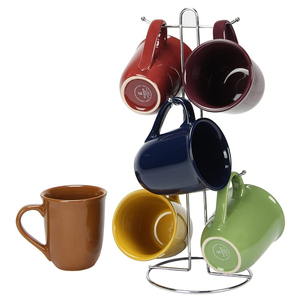 Juego de tazas de <span class=keywords><strong>café</strong></span> de cerámica de 16 onzas, conjunto de 6 tazas de <span class=keywords><strong>café</strong></span> de gran tamaño para <span class=keywords><strong>restaurante</strong></span>, color negro mate - Product Image 4