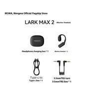 Microphone cravate cardioïde sans fil MOMA LARK MAX 2 avec connecteur XLR, 72 dB, 48 kHz, suppression du bruit par IA, en ABS, ajustement personnalisé pour une qualité sonore optimale