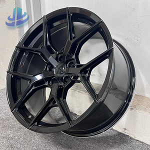 Jante en alliage style Vossen 17x7.5J ET35 5x112 PCD CB66.56 Noir brillant semi-mat en stock pour Audi Mercedes Volkswagen - Product Image 4