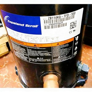 คอมเพรสเซอร์แบบสโครล Copeland รุ่น ZB114KQE TFD 550 สำหรับงานทำความเย็นในอุตสาหกรรม - Product Image 2