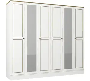 Exklusive Ravenna Wood Modern High Quality Best Price Garderobe Weiß 6 Türen