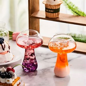 260ml Creative Champagne <b>Glass</b> Wine Personality Bar Clear <b>Mushroom</b> Cocktail <b>Glasses</b> - Product Image 1