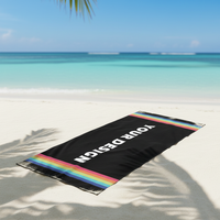 Serviette de plage gaufrée en microfibre personnalisée par sublimation, séchage rapide, anti-sable, imprimé coton, style turc, forme robe à capuche