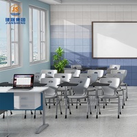 Chaises d'école de haute qualité Jiansheng avec bureau intégré et tablette d'écriture pour salles de classe