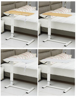 Bureau d'ordinateur portable sur lit, réglable en hauteur, avec base stable en forme de H, plateau mobile pour lecture, ordinateur portable et divertissement
