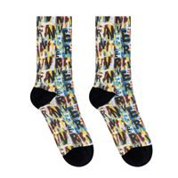 Chaussettes pour hommes à faible MOQ, imprimées en 3D, colorées, avec design personnalisé, impression numérique 360, logo personnalisé, motif brodé, tie-dye