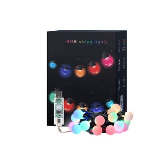 Dc 5v port USB APP boutons clés télécommande festival de noël <span class=keywords><strong>hollywood</strong></span> vacances éclairage décoration ampoule ronde led cordes - Product Image 1