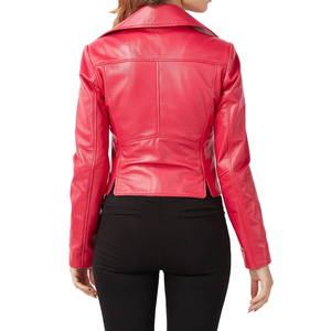 <b>Women</b> Leather Jacket Long Sleeve Zipper <b>Spring</b> Autumn Clothing Street Pu Leather <b>Coat</b> Motorcycle Leather Jacket - Product Image 2