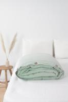 Parure de lit unie bleu ciel 300 fils en coton 100% personnalisable pour hôtels avec 2 taies d'oreiller, literie anti-bactérienne