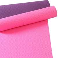 Tapis de fitness et de Pilates personnalisé en TPE, deux couleurs, double couche, extra épais, tapis de yoga en caoutchouc naturel lavable