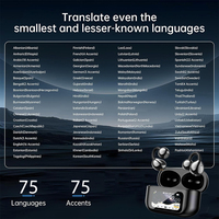 Écouteurs sans fil BT 5.4 avec traduction linguistique IA, traducteur en temps réel pour 150 langues, écouteurs pour les affaires, nouveauté