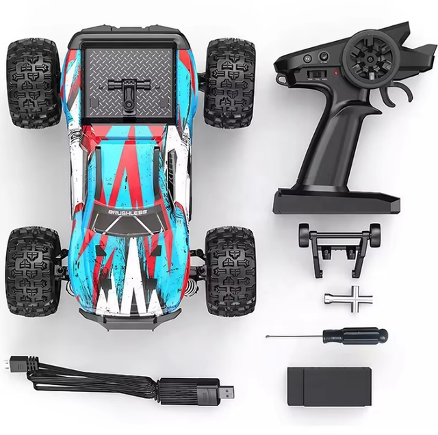 MJX Hyper Go 16208 1/16 Brushless Remote Control Monster Truck Electric Truggy Toys High Speed RC Hobby Model Car 4X4 4WD 45km/h