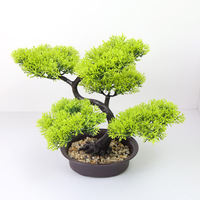 Bonsaï artificiel de pin de bienvenue de 32 cm, plante en pot artificielle colorée, fausse verdure pour la décoration de la maison, du bureau ou de la table