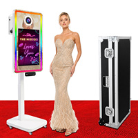 Cabina de Fotos con Espejo Mágico Eléctrico de Nueva Tecnología, Compatible con Impresora, Cabina de Fotos Portátil con Espejo para Selfies