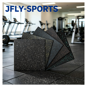 Durable Interlocking Rubber Gym Floor Mats Shock Absorbent Noise Cancelling Flooring for Fitness Club Renovation Project - Product Image 1