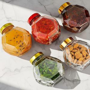 <span class=keywords><strong>Pot</strong></span> en verre hexagonal pour <span class=keywords><strong>miel</strong></span> de 200 ml, 380 ml, 700 ml avec cuillère, <span class=keywords><strong>mini</strong></span> <span class=keywords><strong>pot</strong></span> à <span class=keywords><strong>miel</strong></span> avec <span class=keywords><strong>pot</strong></span> en verre diamant - Product Image 6
