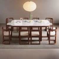 Luxuriöser Massivholz-Klapptisch Quadratisch Modernes Wohnmöbel für Küche Kleiner Esstisch 1 Tisch 4 Stühle