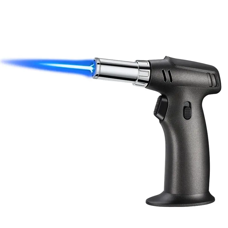 JC608 Blue Flame Gas Lighter Torch Flame Can lock the fire Gun Gas Cooking Torch Baking Gas Lighter