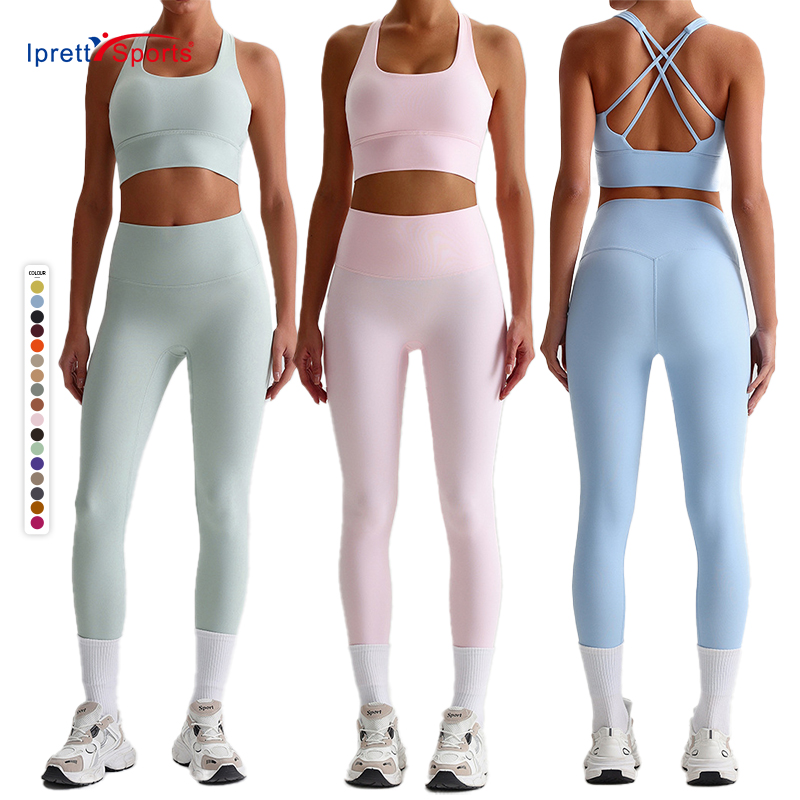 29-Color High Waist Yoga Outfits for Women Workout Gym Leggings Elastic Waist Closure Plus Size High Quality Sports Pants