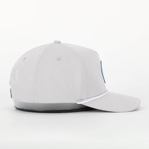 OEM personalizado de alta calidad de 5 paneles de color sólido tejido parche Logo cuerda gorra de béisbol, ala curvada Snap Back papá sombrero - Product Image 5