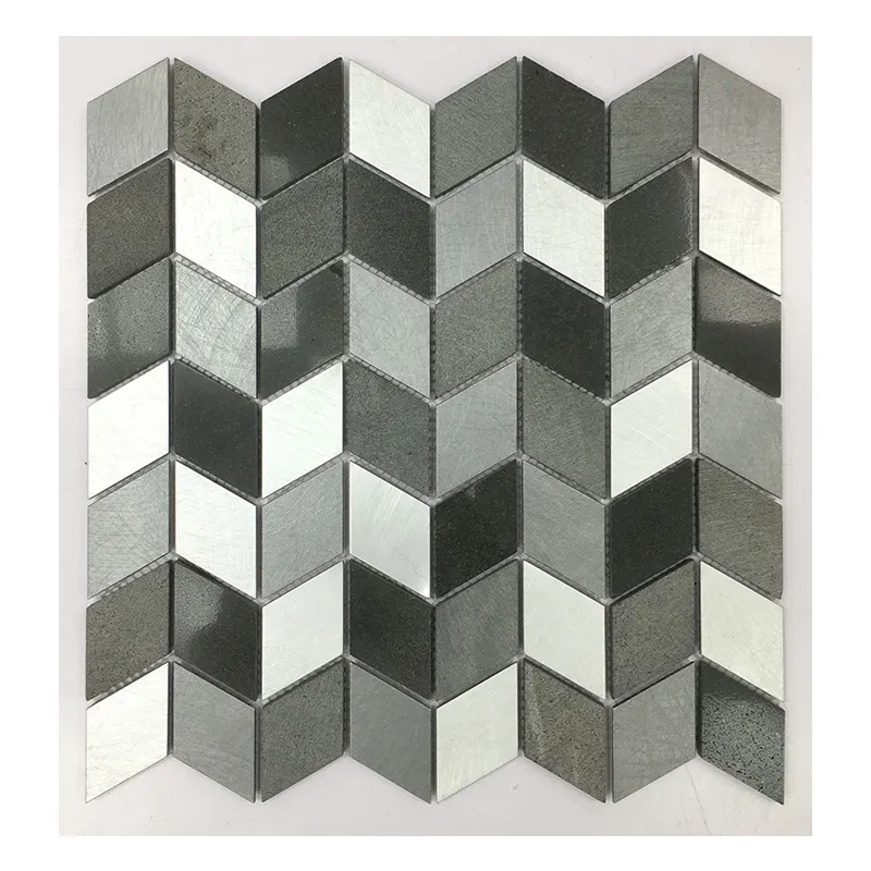 Graue Farbe und weiße Farbmischung Gute Designs Glasmosaik fliesen mit unregelmäßiger Form für die Inneneinrichtung