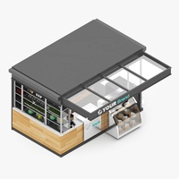 Warung kopi desain 3D Bar kopi luar ruangan truk toko teh gelembung