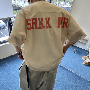 Hot Sale T Shirts Mesh Polyester Quick Dry Summer Short Sleeve Custom Number Printed Oversized Football <strong>Jersey</strong> - Product Image 2