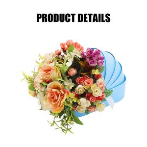 Boîte en carton en forme de berceau pour bébé, bleue, 14,3x8,5x3,2 pouces, pelliculage mat, biodégradable, fermeture magnétique, pour baby shower - Product Image 3