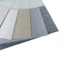 Stores zébrés intégrés en gros, tissu double couche, imperméable, écologique, polyester, lin, tissu doux, occultant, flexibilité libre