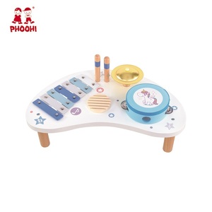 <span class=keywords><strong>New</strong></span> phoohi đến trung tâm âm nhạc chơi nhạc cụ thiết lập Unicorn trẻ em giáo dục bằng gỗ trống đồ chơi - Product Image 2
