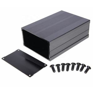 Yüksek kaliteli alüminyum kutu muhafaza kutusu devre projesi elektronik siyah 150x105x55mm veri kurulu güç kaynağı üniteleri - Product Image 1