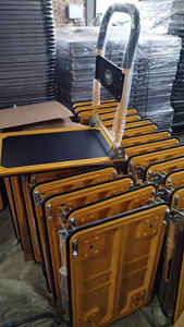 Groothandel OEM Opvouwbare Handkar met Handgreep 90x60cm, Zwaarbelastbaar, Vierwieler, Moeiteloos Staal, voor Gereedschap & Opslag - Product Image 6