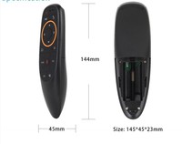 Souris Air sans fil G10S 2.4G avec télécommande, code d'apprentissage, commande vocale et assistant, capteur 3-Gyro, pile AAA