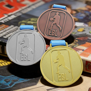 Nouvelles médailles sportives 2026 en alliage de zinc, figurines d'athlètes en relief 3D, plaquées or, <span class=keywords><strong>argent</strong></span> et bronze, pour la compétition de basketball - Product Image 1