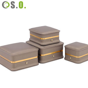 Cajas de Embalaje de Joyería de Cuero PU Personalizadas de Primera Calidad al por Mayor, Color Marrón, para Collares, Pulseras, Anillos, Pendientes, Caja de Joyería - Product Image 5