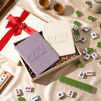 Étui de protection minimaliste en cuir PU pour cartes de Mahjong, idéal pour les voyages, pochette pour jeu de société