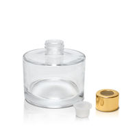 Bouteille en verre ronde vide pour diffuseur de parfum à roseaux d'aromathérapie, 50 ml, 100 ml, 200 ml
