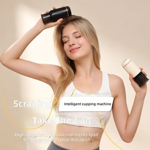 Appareil de ventouses électriques intelligent <span class=keywords><strong>à</strong></span> trois ventouses, multifonctionnel, chauffant, pour usage domestique, rechargeable, commande par bouton-poussoir, 3 vitesses, outil Guasha - Product Image 2