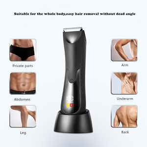 Tondeuse à cheveux corporelle rechargeable étanche à LED, tondeuse électrique pour hommes, <span class=keywords><strong>rasoir</strong></span> pour l'épilation du pubis, du bikini, du corps, pour le toilettage masculin - Product Image 2