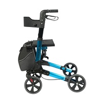 Andador ligero plegable de aluminio de estilo europeo para adultos con cable de freno para deshabilitar TRA01