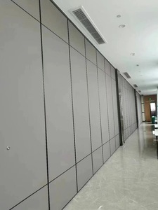 Particiones de pared plegables de madera modernas, divisiones móviles plegables deslizantes para auditorios de Iglesia, escuelas temporales enormes - Product Image 3