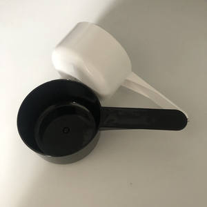 Cuchara medidora de plástico PP, 20g, 40ml, 40cc, Blanco, Negro, redondo, fondo plano, leche en polvo - Product Image 5