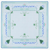 Tapis de Mahjong Rouge et Bleu à Prix de Gros avec Étiquettes de Zone de Jeu Imprimées, Dos en Caoutchouc Antidérapant, Tapis de Jeu Anti-Choc