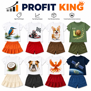 Ensembles deux pièces d'été pour enfants, assortiment aléatoire, vente en gros, vêtements de boutique pour enfants, lots de liquidation - Product Image 1