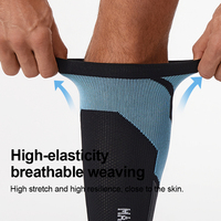 SHIWEI-2281 # Manchon de compression long en tricot pour mollet, support élastique respirant pour la course, le cyclisme et le marathon