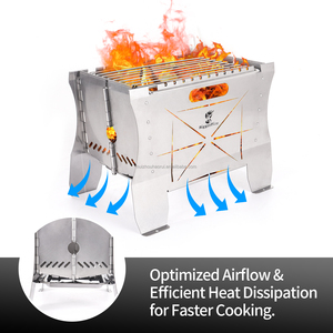 Braciere a Gas Portatile Pieghevole da Tavolo <span class=keywords><strong>per</strong></span> Campeggio e Barbecue, Focolare a Legna in Acciaio Inox, Braciere a Propano - Product Image 3