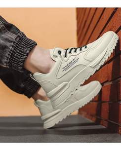 Zapatillas de moda casuales para hombre, calzado deportivo para exteriores, transpirables con plantilla de PU, cierre con cordones, estilo veraniego para caminar. - Product Image 6