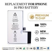 Batterie interne de remplacement pour 11-16 Pro Max, haute capacité, Li-ion polymère, certifiée MSDS UN38.3, stock disponible 18 mois